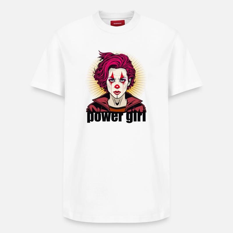 Fille de pouvoir - T-shirt unisexe décontracté en coton Supima – de SPREAD - blanc