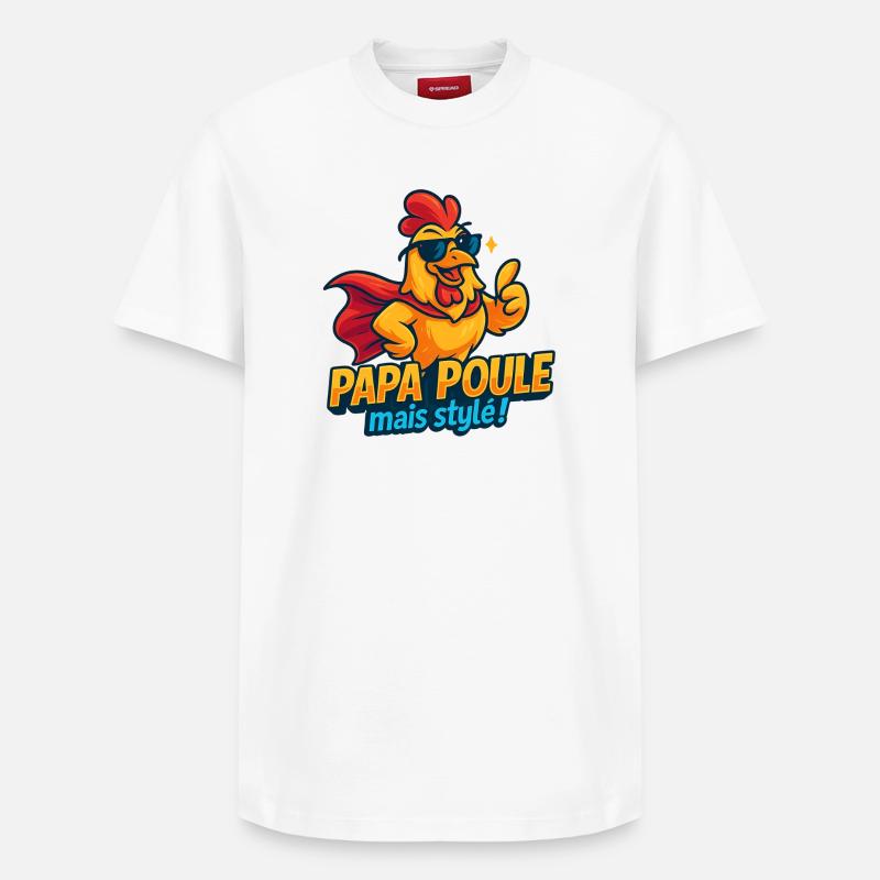Chicken Style Mode Chic - Relaxed Unisex Supima Cotton T-Shirt – von SPREAD - Weiß
