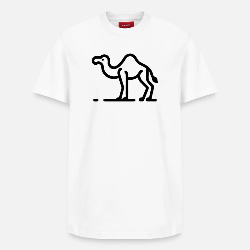 Chameau - T-shirt unisexe décontracté en coton Supima – de SPREAD - blanc