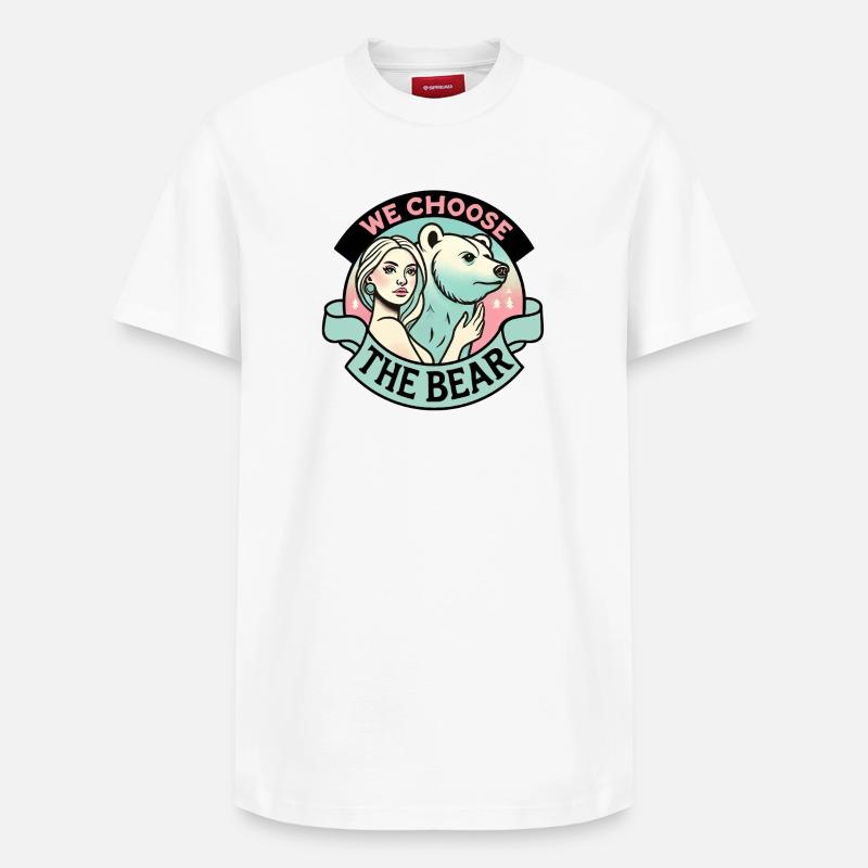 We choose the bear - T-shirt unisexe décontracté en coton Supima – de SPREAD - blanc