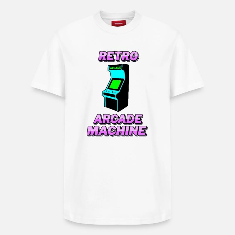 Retro arcade machine - T-shirt unisexe décontracté en coton Supima – de SPREAD - blanc