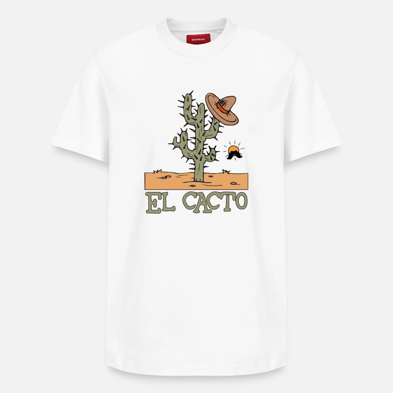 El Cacto 1 - T-shirt unisexe décontracté en coton Supima – de SPREAD - blanc