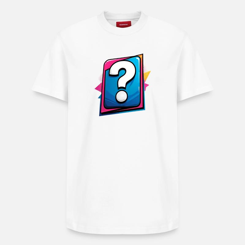 Point d’interrogation - T-shirt unisexe décontracté en coton Supima – de SPREAD - blanc