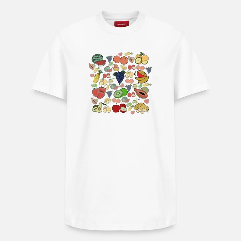 Früchte - Relaxed Unisex Supima Cotton T-Shirt – von SPREAD - Weiß