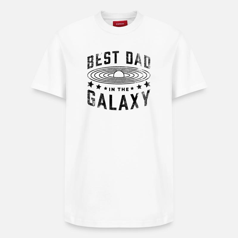 Bester Vater der Galaxis - Relaxed Unisex Supima Cotton T-Shirt – von SPREAD - Weiß