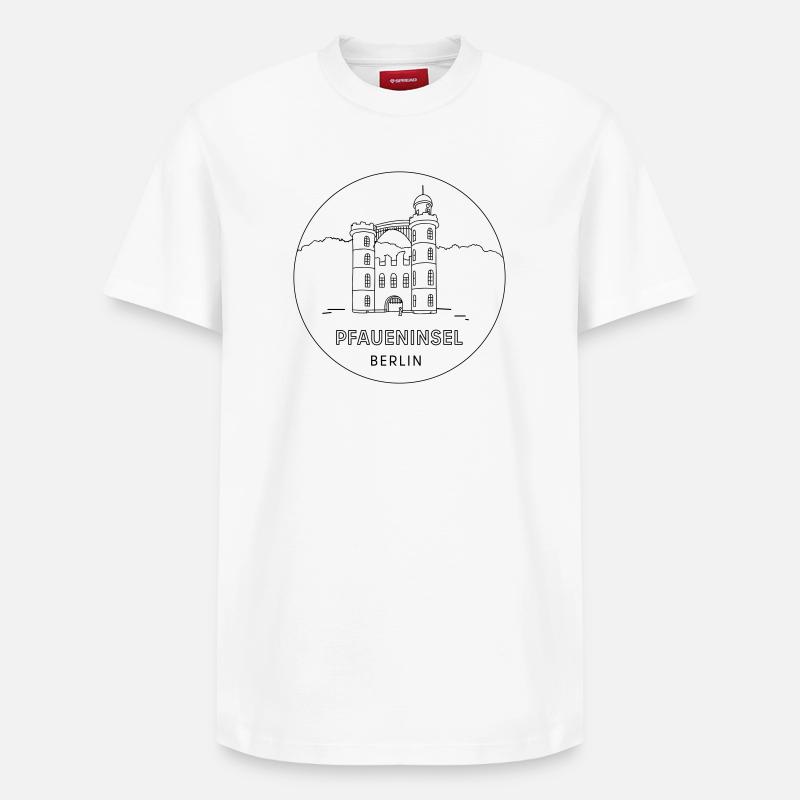 Île aux paons, Berlin - T-shirt unisexe décontracté en coton Supima – de SPREAD - blanc