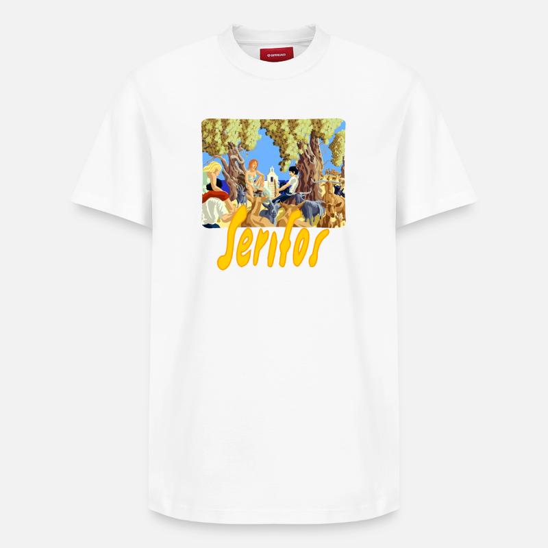 Serifos - Relaxed Unisex Supima Cotton T-Shirt – von SPREAD - Weiß