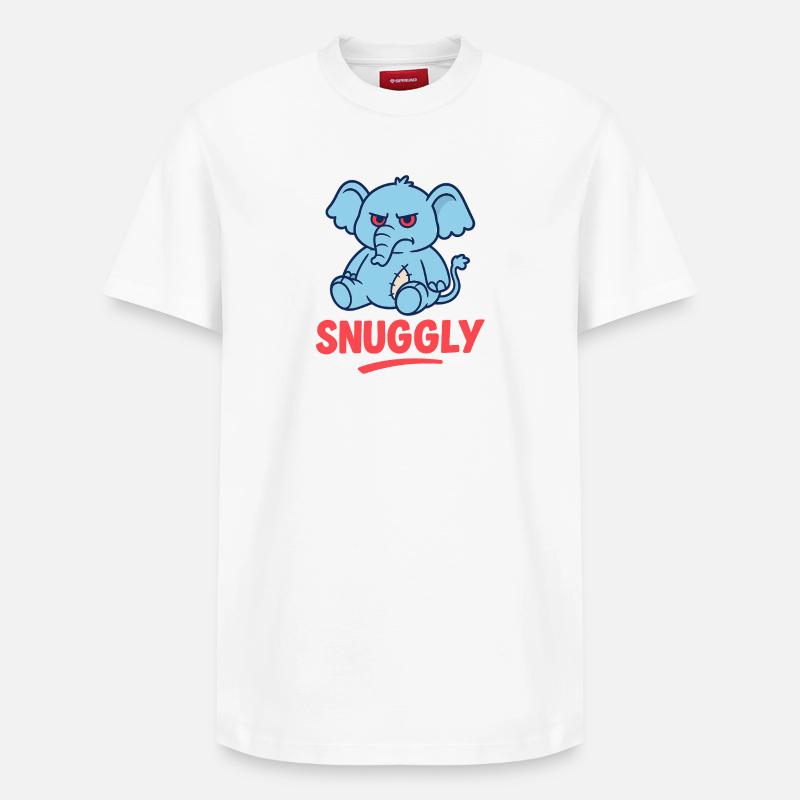 Grumpy Elephant - Relaxed Unisex Supima Cotton T-Shirt – by SPREAD - white