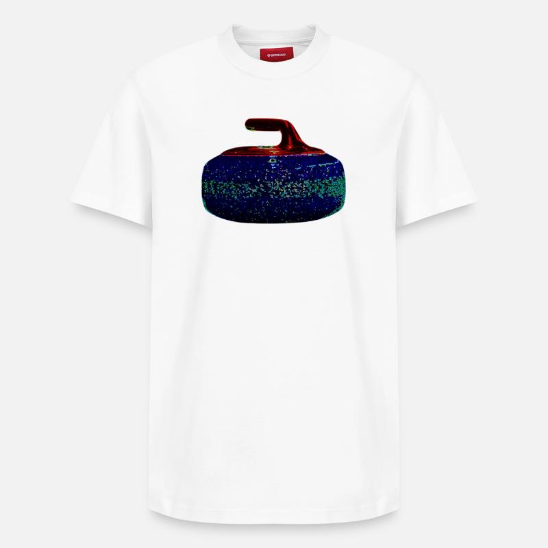 Des pierres de curling ! - T-shirt unisexe décontracté en coton Supima – de SPREAD - blanc