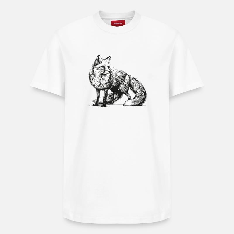 Renard – Garde forestier - T-shirt unisexe décontracté en coton Supima – de SPREAD - blanc