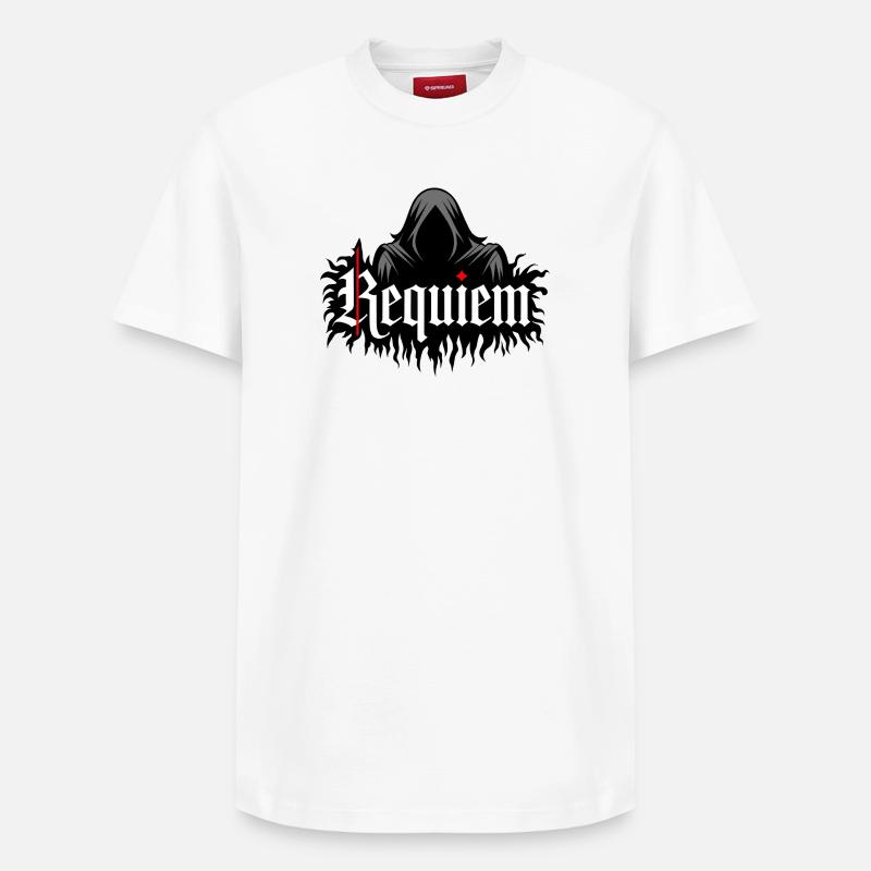 Requiem - T-shirt unisexe décontracté en coton Supima – de SPREAD - blanc