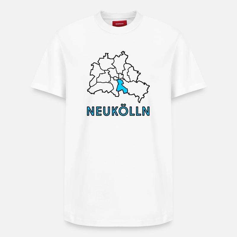 NEUKÖLLN, un quartier de Berlin - T-shirt unisexe décontracté en coton Supima – de SPREAD - blanc