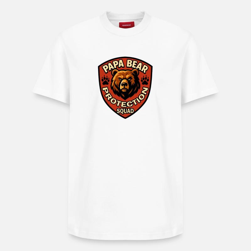 Papa Bear Protection Squad - T-shirt unisexe décontracté en coton Supima – de SPREAD - blanc