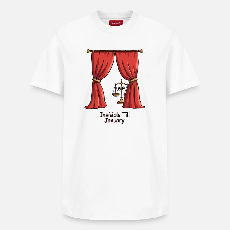 Invisible jusqu’en janvier - T-shirt unisexe décontracté en coton Supima – de SPREAD - blanc