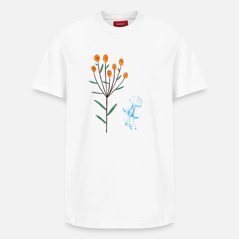 Méduse - T-shirt unisexe décontracté en coton Supima – de SPREAD - blanc
