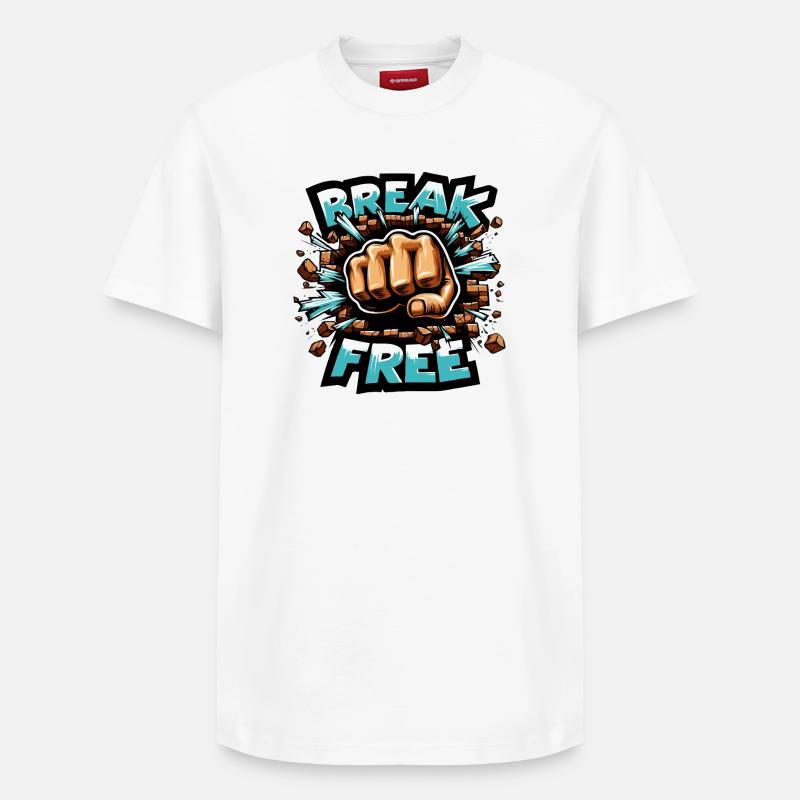 Briser la main libre - T-shirt unisexe décontracté en coton Supima – de SPREAD - blanc