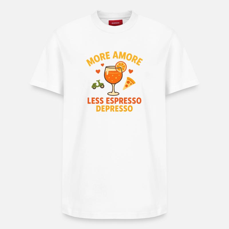 Lebensfreude im Drinks-Design - Relaxed Unisex Supima Cotton T-Shirt – von SPREAD - Weiß