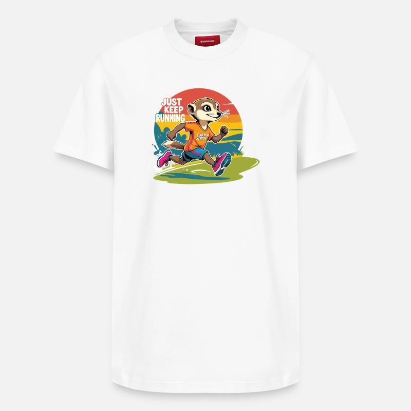 Continuez à courir - T-shirt unisexe décontracté en coton Supima – de SPREAD - blanc