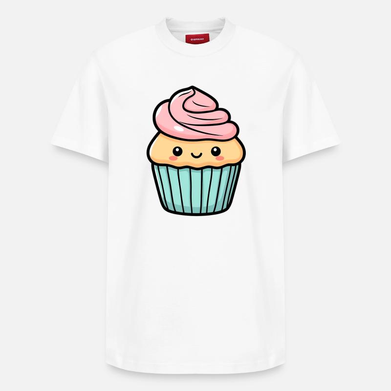 Cupcake - Relaxed Unisex Supima Cotton T-Shirt – von SPREAD - Weiß