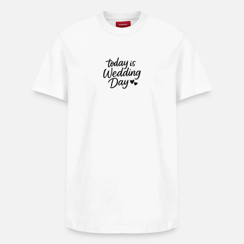 Conception de mariage Jour de mariage - T-shirt unisexe décontracté en coton Supima – de SPREAD - blanc