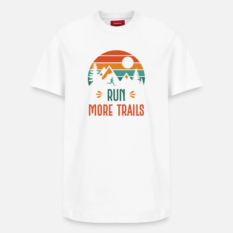 Courez plus de sentiers - T-shirt unisexe décontracté en coton Supima – de SPREAD - blanc