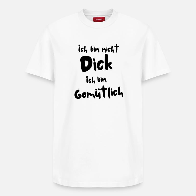 Ich bin nicht dick - Relaxed Unisex Supima Cotton T-Shirt – von SPREAD - Weiß