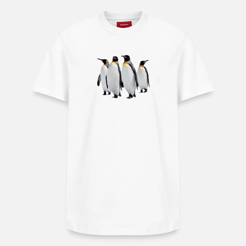 Pingouins - T-shirt unisexe décontracté en coton Supima – de SPREAD - blanc