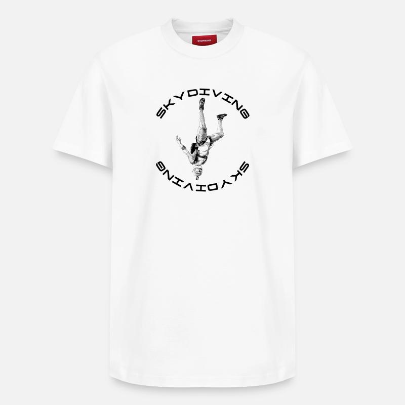 Parachutisme - T-shirt unisexe décontracté en coton Supima – de SPREAD - blanc