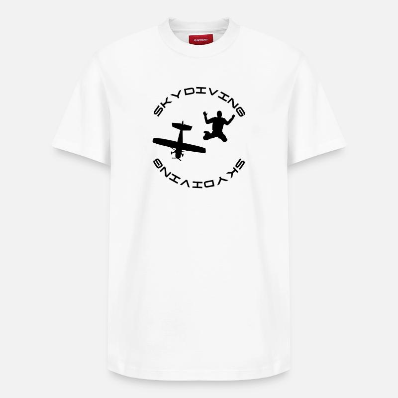 Skydiver - Relaxed Unisex Supima Cotton T-Shirt – von SPREAD - Weiß