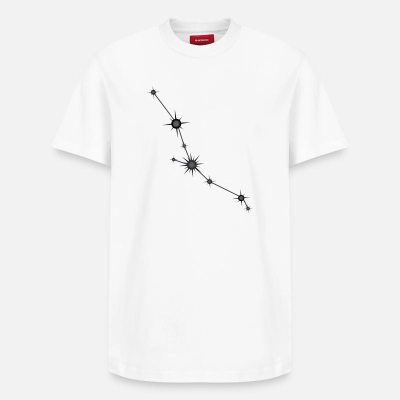 Stier Stern Sternbild Sternzeichen Schwarz & Grau - Relaxed Unisex Supima Cotton T-Shirt – von SPREAD - Weiß