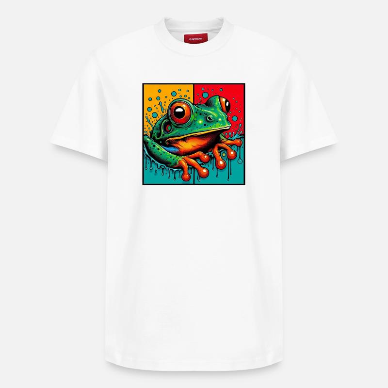 grenouille - T-shirt unisexe décontracté en coton Supima – de SPREAD - blanc