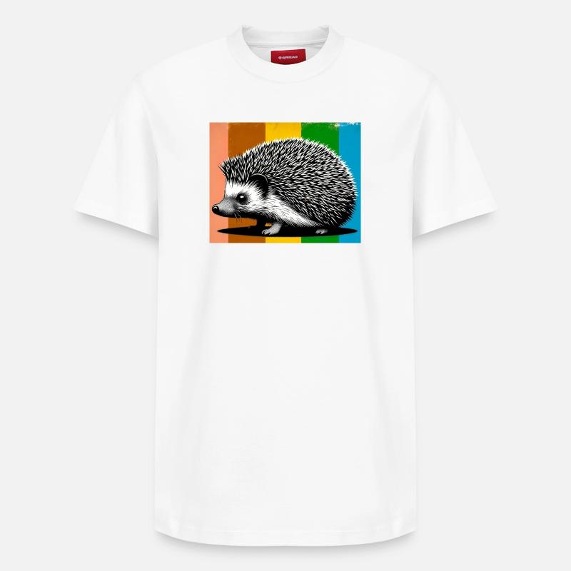 Igel - Relaxed Unisex Supima Cotton T-Shirt – von SPREAD - Weiß