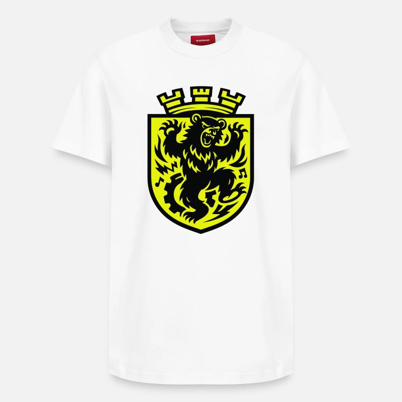 Berlin Ours dansant - T-shirt unisexe décontracté en coton Supima – de SPREAD - blanc