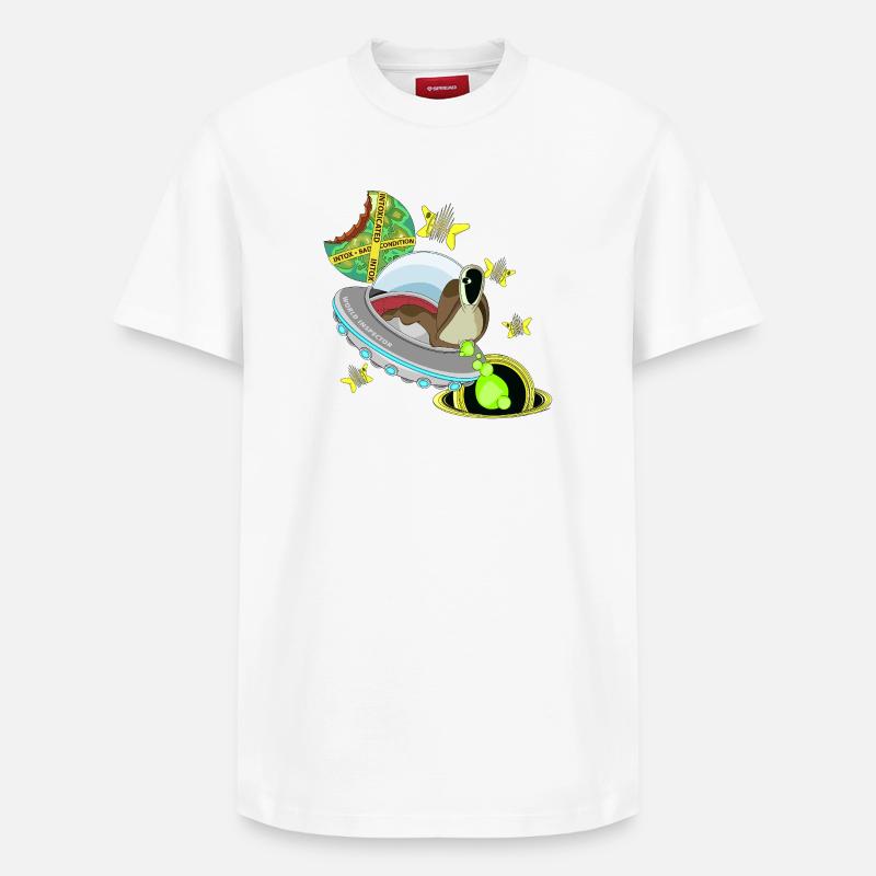 FERMÉ - T-shirt unisexe décontracté en coton Supima – de SPREAD - blanc