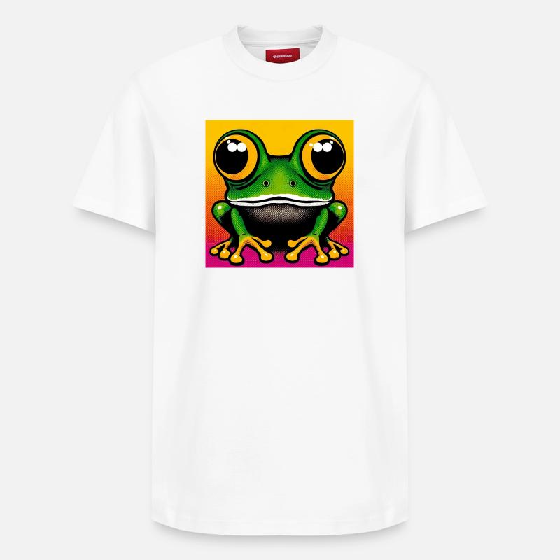grenouille - T-shirt unisexe décontracté en coton Supima – de SPREAD - blanc