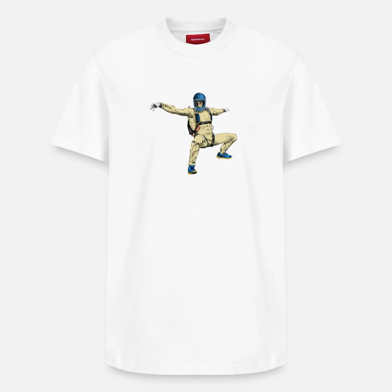 Parachutiste - T-shirt unisexe décontracté en coton Supima – de SPREAD - blanc