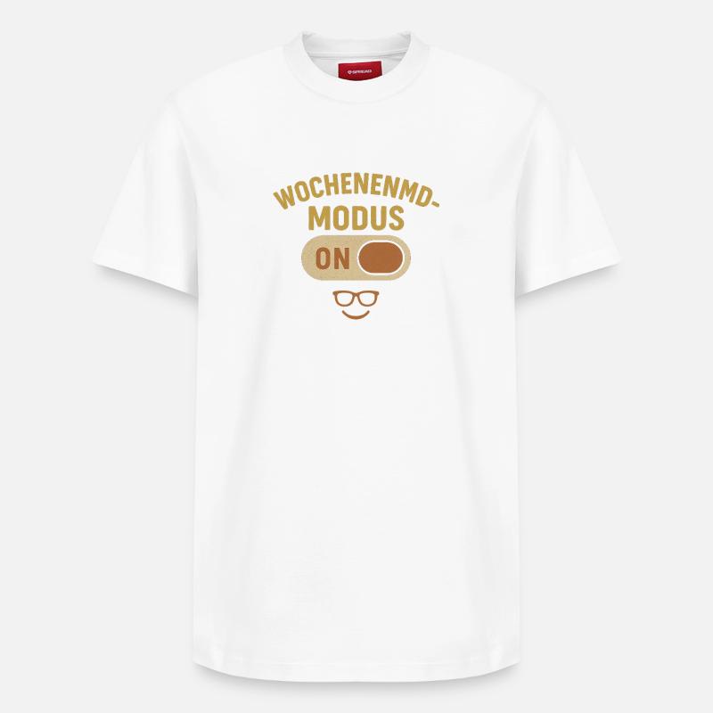 Wochennemodenswitch Humour Design - T-shirt unisexe décontracté en coton Supima – de SPREAD - blanc