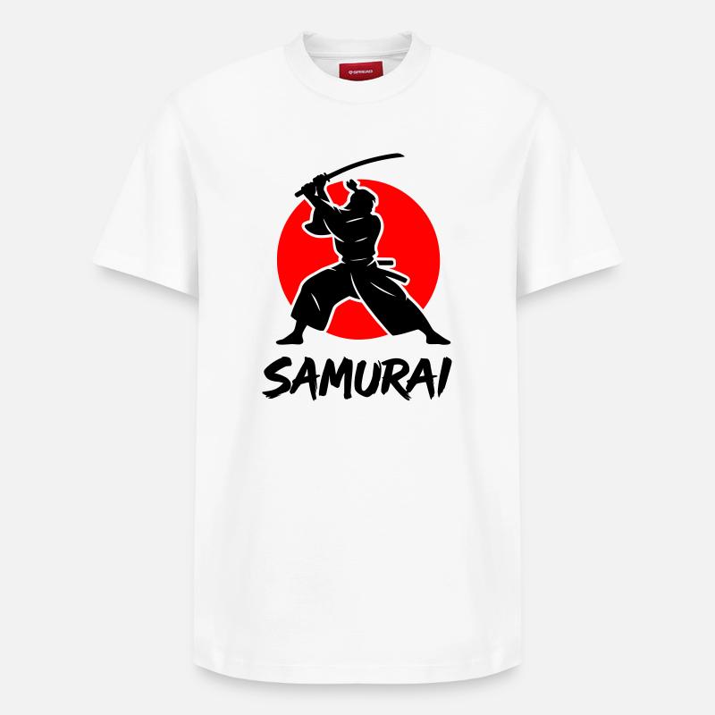 Samouraï - T-shirt unisexe décontracté en coton Supima – de SPREAD - blanc