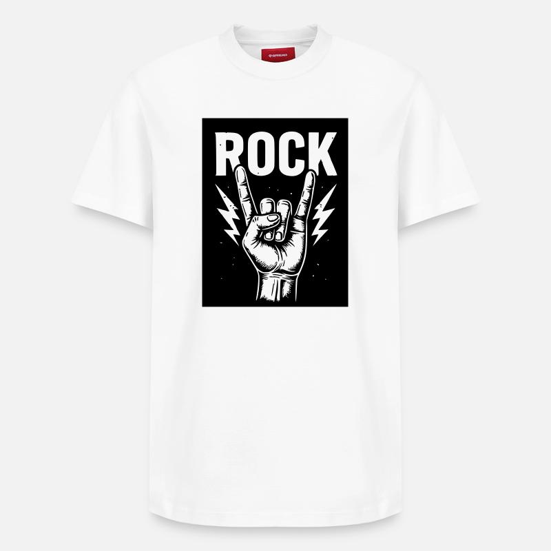 Rock on - Relaxed Unisex Supima Cotton T-Shirt – von SPREAD - Weiß