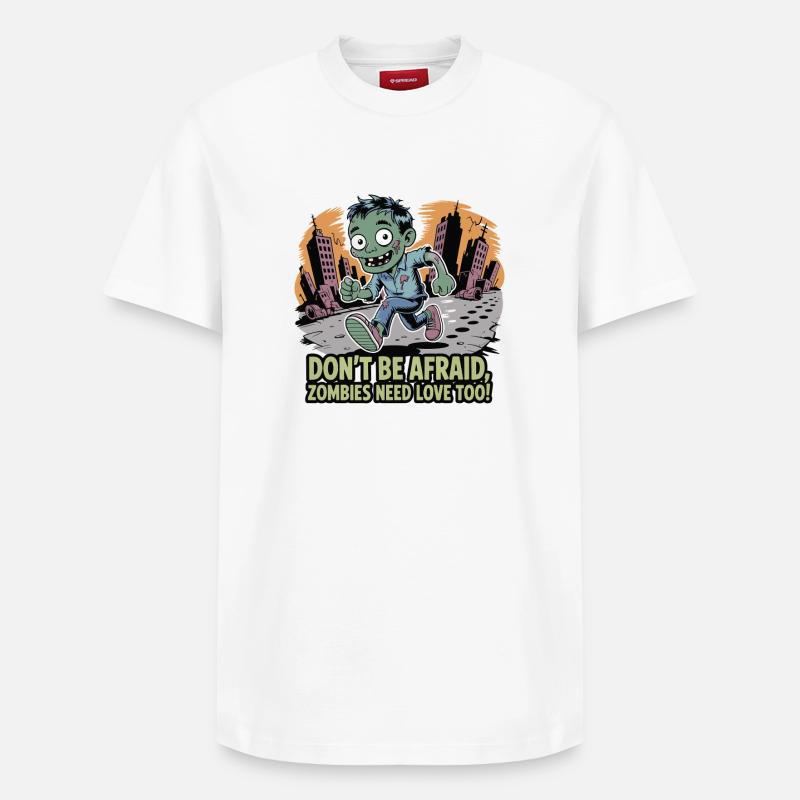 Impression Zombie Love Run - T-shirt unisexe décontracté en coton Supima – de SPREAD - blanc