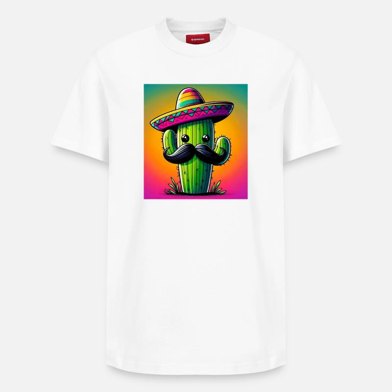 cactus - T-shirt unisexe décontracté en coton Supima – de SPREAD - blanc