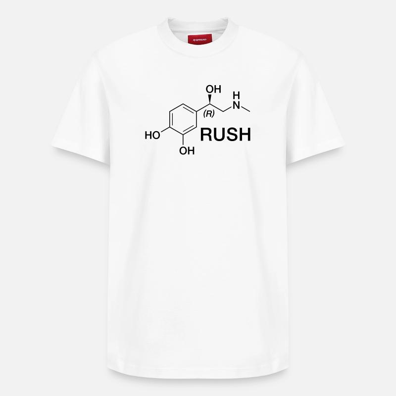 Adrenaline Rush Scientific Pattern - Relaxed Unisex Supima Cotton T-Shirt – by SPREAD - white