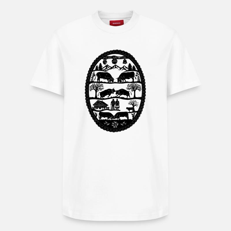 Eringer noir - T-shirt unisexe décontracté en coton Supima – de SPREAD - blanc