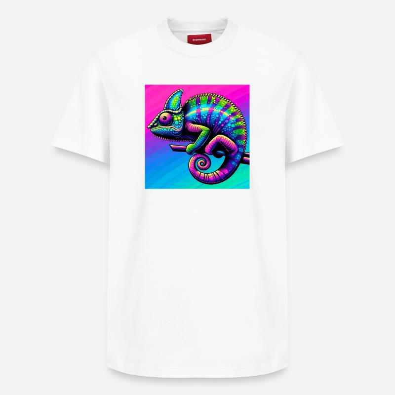 caméléon - T-shirt unisexe décontracté en coton Supima – de SPREAD - blanc