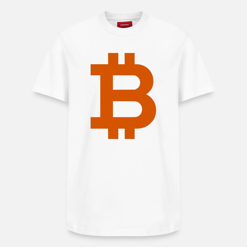 Bitcoin orange - T-shirt unisexe décontracté en coton Supima – de SPREAD - blanc