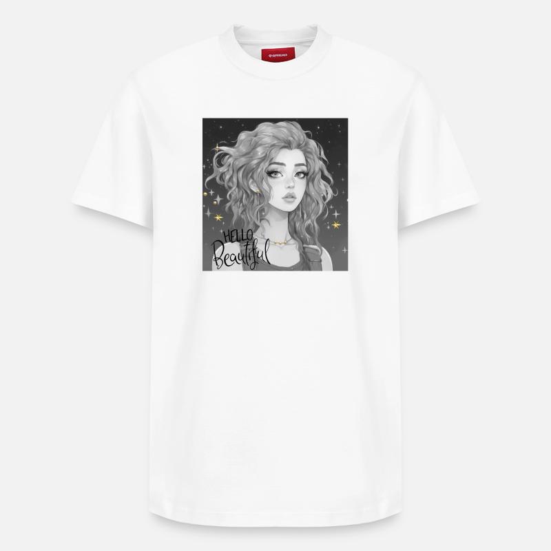 Bonjour beauté - T-shirt unisexe décontracté en coton Supima – de SPREAD - blanc