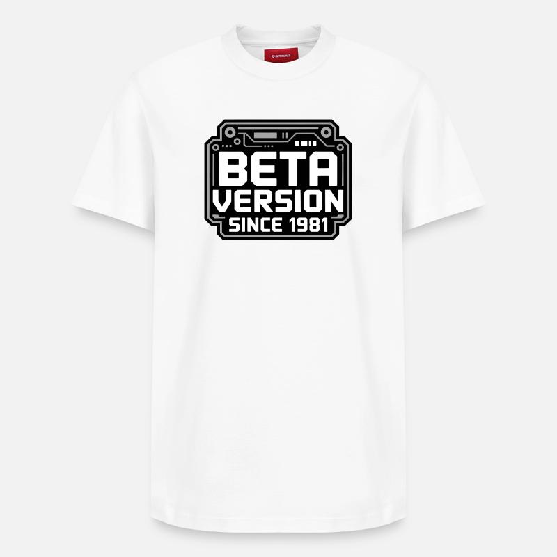 Conception de logo Retro Tech - T-shirt unisexe décontracté en coton Supima – de SPREAD - blanc