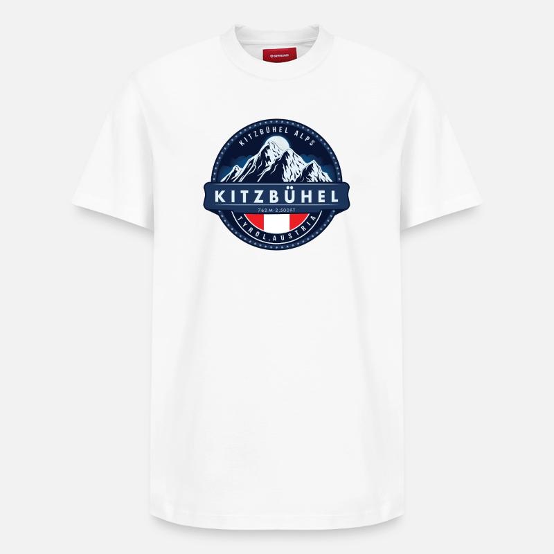 Kitzbühel ,  Kitzbühel Alps, Austria  - T-shirt unisexe décontracté en coton Supima – de SPREAD - blanc