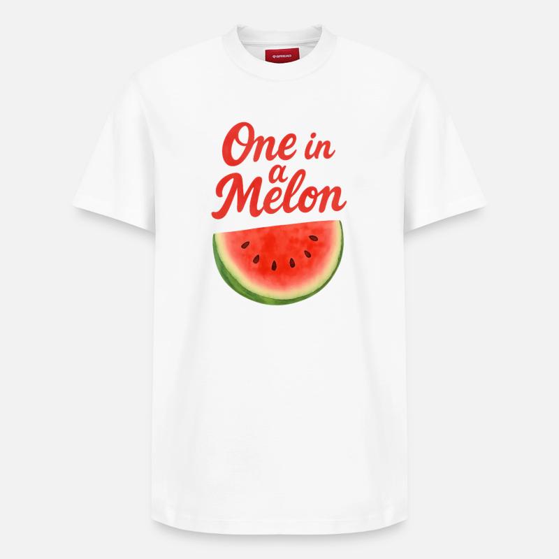 Un dans un melon - T-shirt unisexe décontracté en coton Supima – de SPREAD - blanc