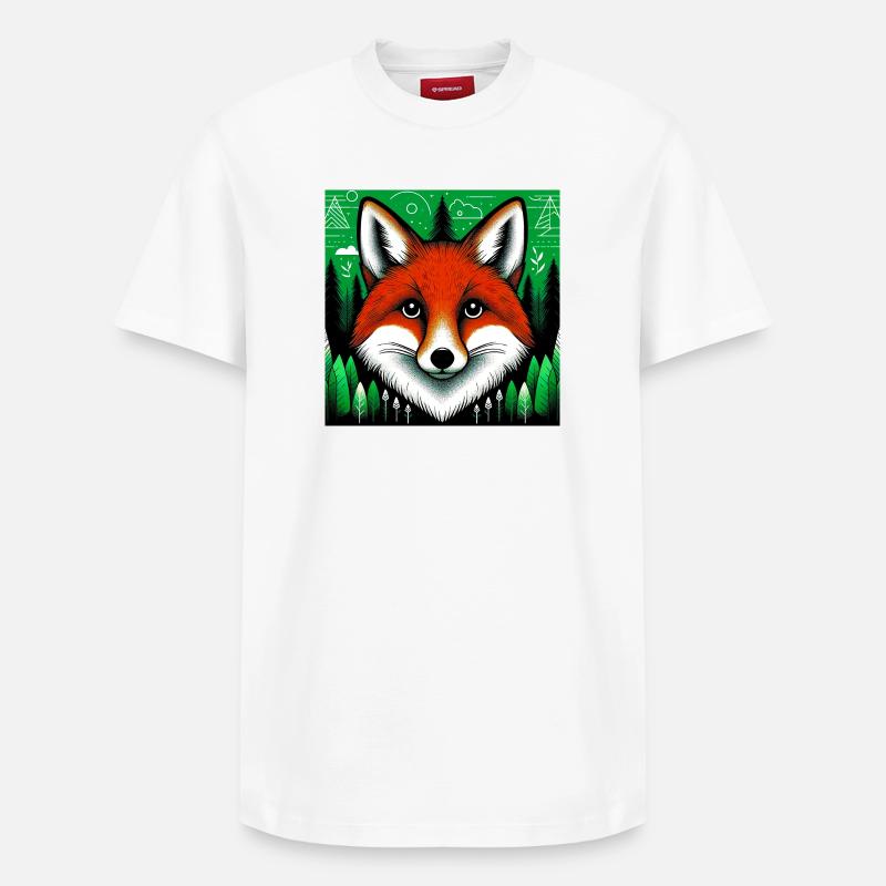 Fuchs - Relaxed Unisex Supima Cotton T-Shirt – von SPREAD - Weiß